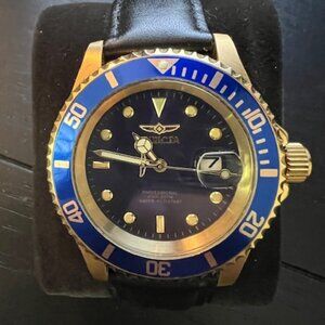 INVICTA Pro Diver Gold-tone Blue Dial 40 mm Men's Watch